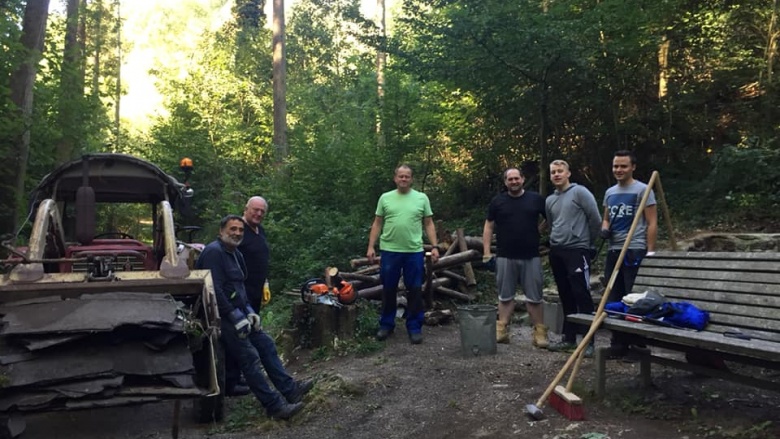 Sanierungsarbeiten am Guidobrunnen